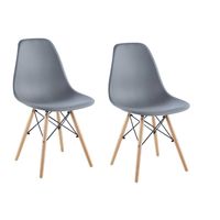 Viking Choice  Stoel Matera grijs - set 2 stuks - eetkamerstoelen - thumbnail