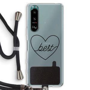Best heart black: Sony Xperia 5 III Transparant Hoesje met koord