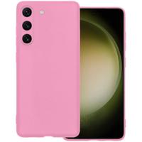 Basey Samsung Galaxy S23 Hoesje Siliconen Hoes Case Cover -Lichtroze - thumbnail