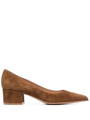 Gianvito Rossi escarpins Piper 40 mm en daim - Marron