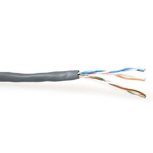 ACT ES500A CAT5E U/UTP PVC Kabel Massief Grijs - 500 meter