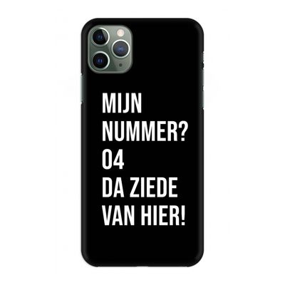 Da ziede van hier - Zwart: Volledig geprint iPhone 11 Pro Max Hoesje