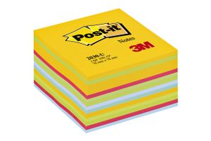 Memoblok kubus post-it 2030u neon regenboog