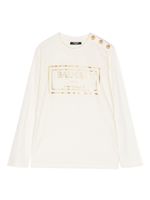 Balmain Kids sweat à logo imprimé - Tons neutres