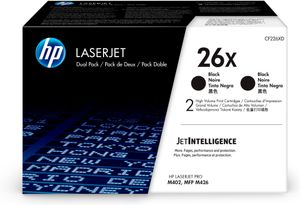 HP 26X originele high-capacity zwarte LaserJet tonercartridges, 2-pack