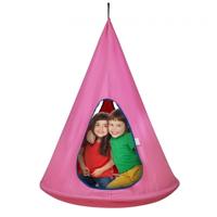 VEVOR hanggrot ø 100 x 132 cm hangstoel 113 kg draagvermogen hangmat van 600D Oxford stof en stalen frame hangzit hangtent schommel therapieschommel hangschommel kinderen