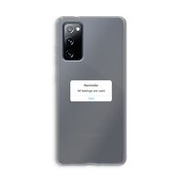 Reminder: Samsung Galaxy S20 FE / S20 FE 5G Transparant Hoesje