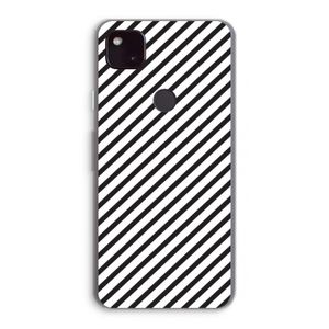 Strepen zwart-wit: Google Pixel 4a 5G Transparant Hoesje