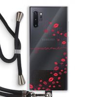 Kusjes: Samsung Galaxy Note 10 Plus Transparant Hoesje met koord