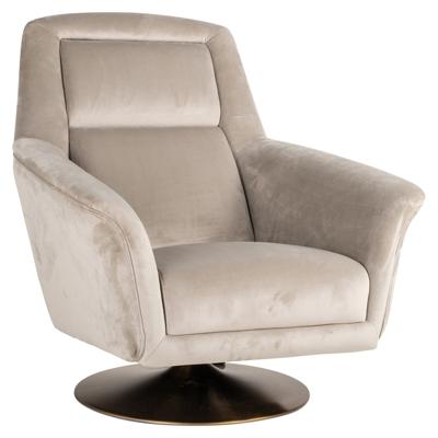 Fauteuil Nora khaki fluweel