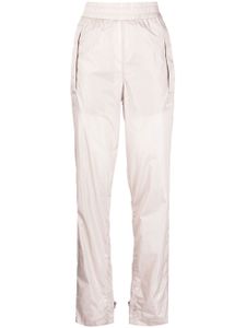 Off-White pantalon droit à rayures diagonales - Marron