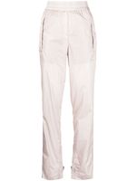 Off-White pantalon droit à rayures diagonales - Marron - thumbnail