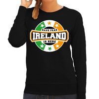 Have fear Ireland is here / Ierland supporter sweater zwart voor dames - thumbnail