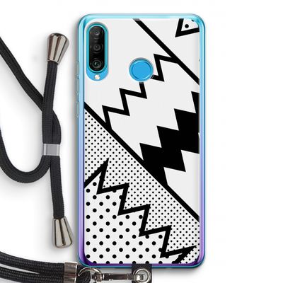 Pop Art #5: Huawei P30 Lite Transparant Hoesje met koord