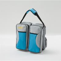 Pasgeboren baby Portable reizen opvouwbare bed Mummy Pack tas (Gey blauw)