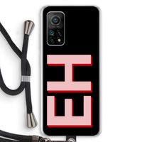 Monogram: Xiaomi Mi 10T 5G Transparant Hoesje met koord