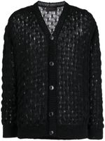 Simone Rocha cardigan en maille ajourée - Noir