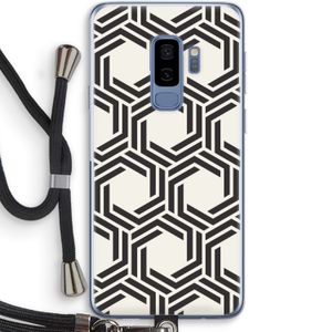 Geometrisch patroon: Samsung Galaxy S9 Plus Transparant Hoesje met koord