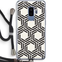Geometrisch patroon: Samsung Galaxy S9 Plus Transparant Hoesje met koord