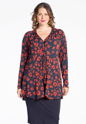 Yoek Tuniek met knoopdetail LEA | Blauw | Maat 42/44