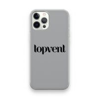 Topvent Grijs Zwart: iPhone 12 Pro Transparant Hoesje
