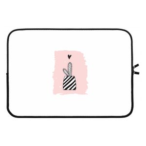 Zwart-wit cactus: Laptop sleeve 13 inch