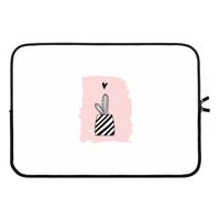 Zwart-wit cactus: Laptop sleeve 13 inch