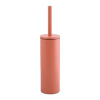 Spirella Luxe Toiletborstel in houder Cannes - terracotta - metaal - 40 x 9 cm - met binnenbak   -