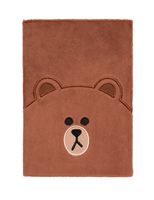 LINE FRIENDS Line Friends A5 pluche notebook - Brown - thumbnail