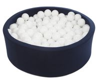Viking Choice  Ballenbak navy blauw met 450 ballen 90 cm wit - thumbnail