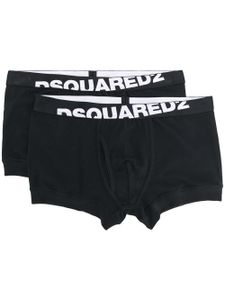 DSQUARED2 lot de deux boxers à logo - Noir