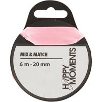Creativ Company Satijnlint, b: 20 mm, lichtrood, 6 m/ 1 rol