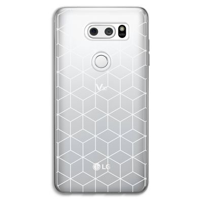 Zwart-witte kubussen: LG V30 Transparant Hoesje
