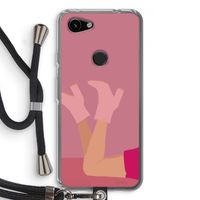 Pink boots: Pixel 3a Transparant Hoesje met koord