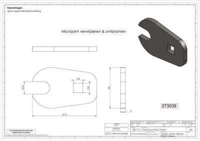 Unbranded Grs bit crowfoot steeksleutel 3/8 13mm