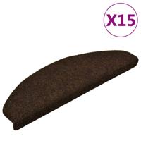 VidaXL Trapmatten zelfklevend 15 stuks 65x21x4 cm bruin halfrond groot