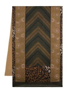 Pierre-Louis Mascia Adakans graphic-print scarf - Marron