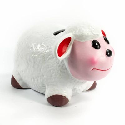 Spaarpot van Keramiek Wit Schaap (20 cm)