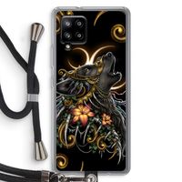 Huilende Wolf: Samsung Galaxy A42 5G Transparant Hoesje met koord
