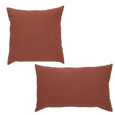 Hesperide Sierkussen set - 2x - terracotta - polyester - uv/waterbestendig