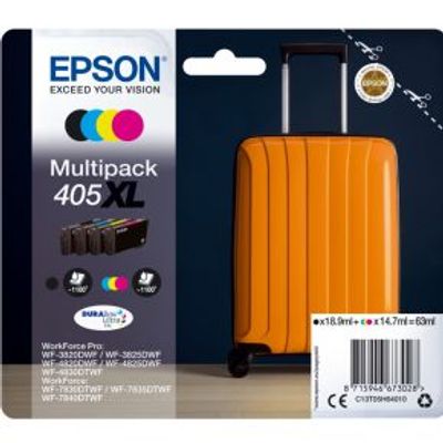 Epson 405XL DURABrite Ultra Origineel Zwart, Cyaan, Magenta, Geel 4 stuk(s)