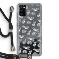 Poezen: Samsung Galaxy A41 Transparant Hoesje met koord