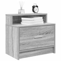 Nachtkastje met lade 51x31x47 cm grijs sonoma eikenkleurig