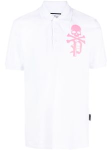 Philipp Plein polo Skull & Bones - Blanc