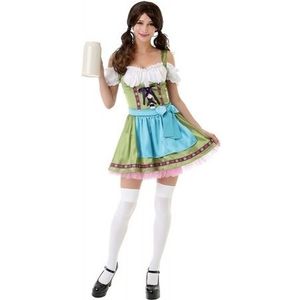 Groen bierfeest jurkje/dirndl kostuum voor dames L  -