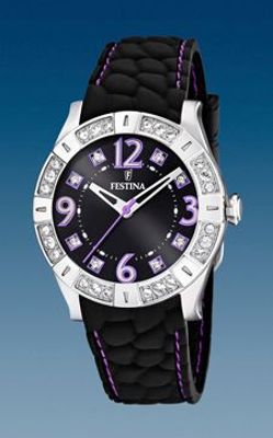 Horlogeband Festina F16541-8 Silicoon Zwart 20mm