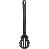 Kunststof spaghetti lepel/opscheplepel zwart 30 cm keukengerei - thumbnail