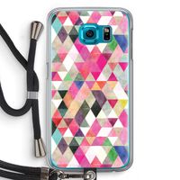 Gekleurde driehoekjes: Samsung Galaxy S6 Transparant Hoesje met koord