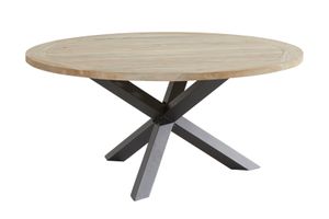 Taste Louvre tuintafel rond 160 cm. teak - aluminium poten