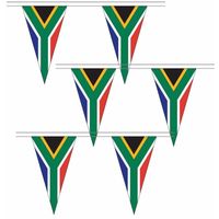3x Extra lange Zuid Afrika vlaggenlijnen van 5 meter   - - thumbnail
